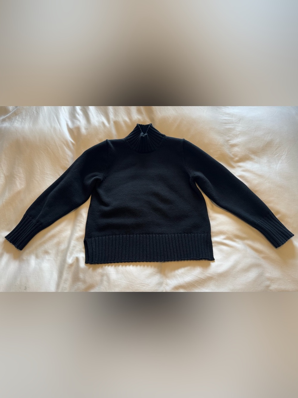 J. Crew Women’s Black Cotton Turtleneck Sweater
